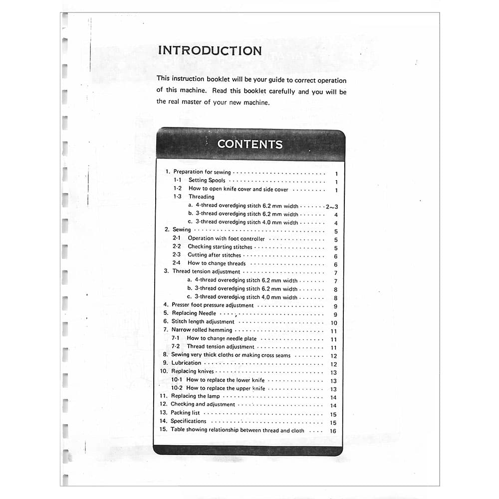 Babylock Overlock BL4-436 Instruction Manual image # 121687