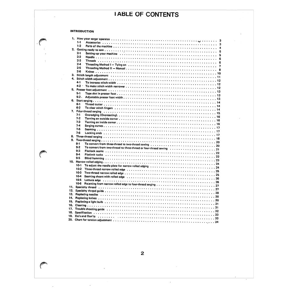 Babylock BL4-738 Pro Line Instruction Manual image # 121697