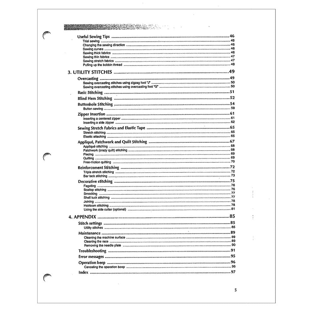 Babylock BL40 Creative Pro Instruction Manual image # 121799