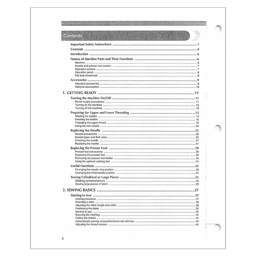 Babylock BL40 Creative Pro Instruction Manual image # 121801