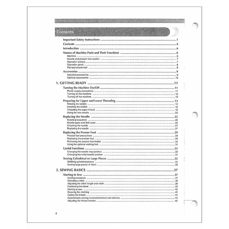 Babylock BL40 Creative Pro Instruction Manual image # 121801