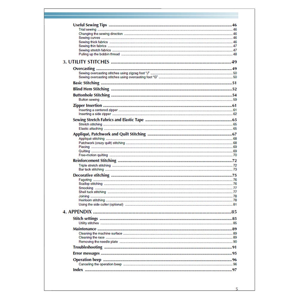 Babylock BL40A Grace Instruction Manual image # 121808