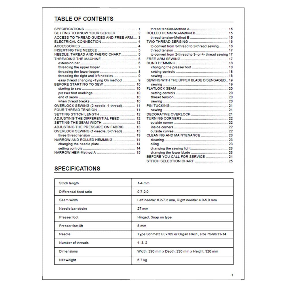 Babylock Lauren A-Line BL450A Instruction Manual image # 121814