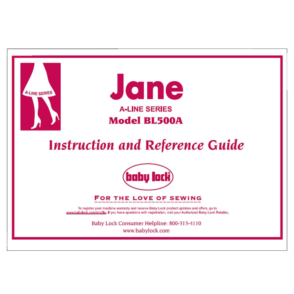 Babylock BL500A Jane Instruction Manual image # 121821