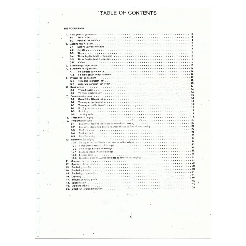 Babylock BL5280ENS Instruction Manual image # 121599