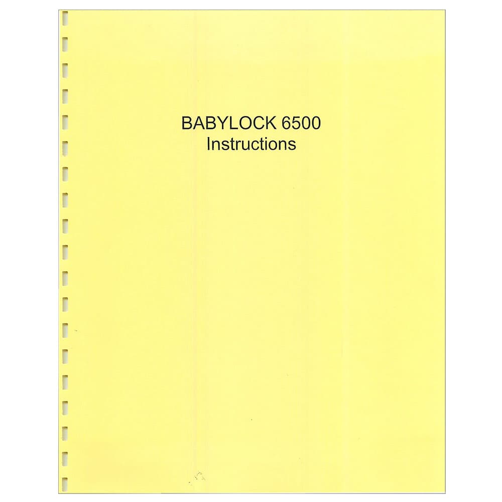 Babylock BL6500 Instruction Manual image # 121609