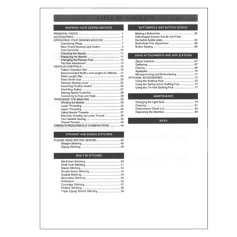 Babylock BL6800 Instruction Manual image # 122118