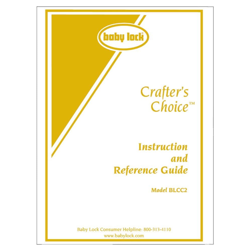 Babylock BLCC2 Crafter's Choice Instruction Manual image # 121868