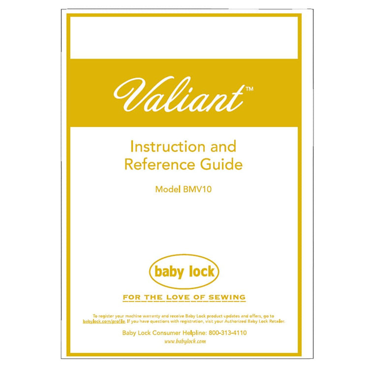 Babylock BMV10-ENT Valiant Instruction Manual image # 122127