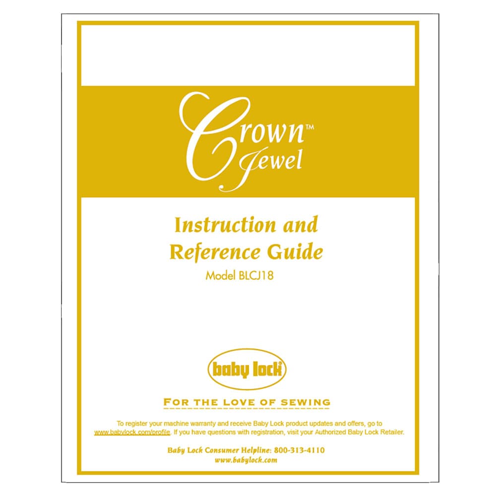 Babylock Crown Jewel BLCJ18 Instruction Manual image # 121873