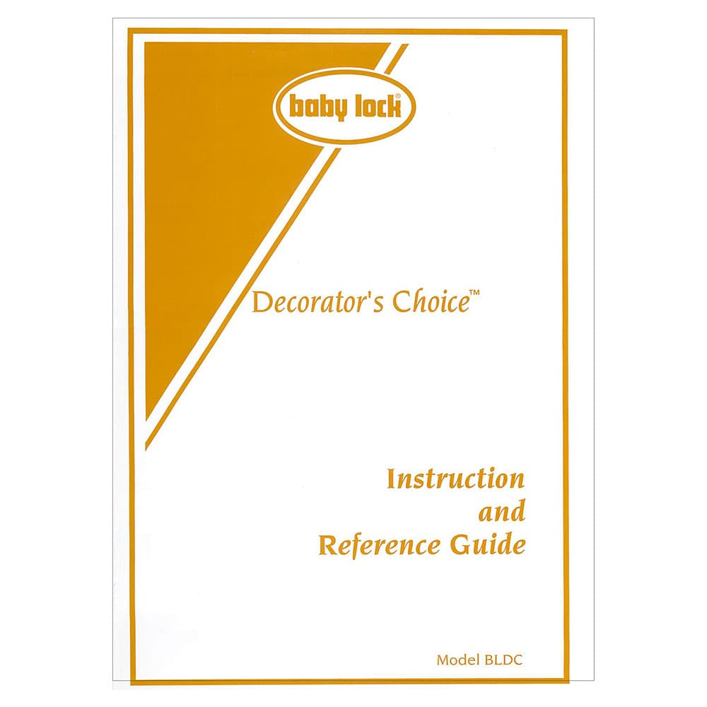 Babylock BLDC Decorator's Choice Instruction Manual image # 121913