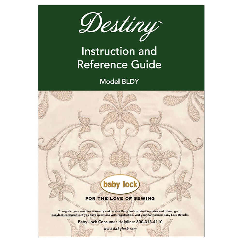 Babylock BLDY Destiny Instruction Manual image # 121927