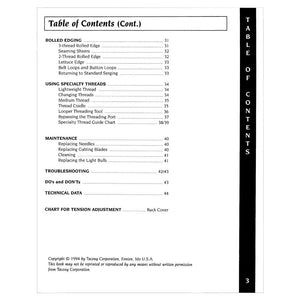 Babylock BLE1DX Eclipse DX Instruction Manual image # 121629