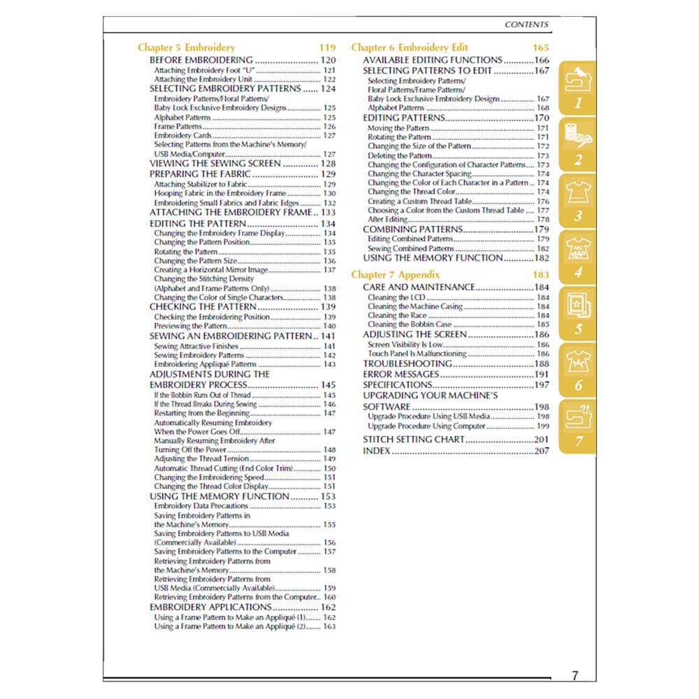Babylock Ellageo Plus BLL2 Part 1 Instruction Manual image # 122037