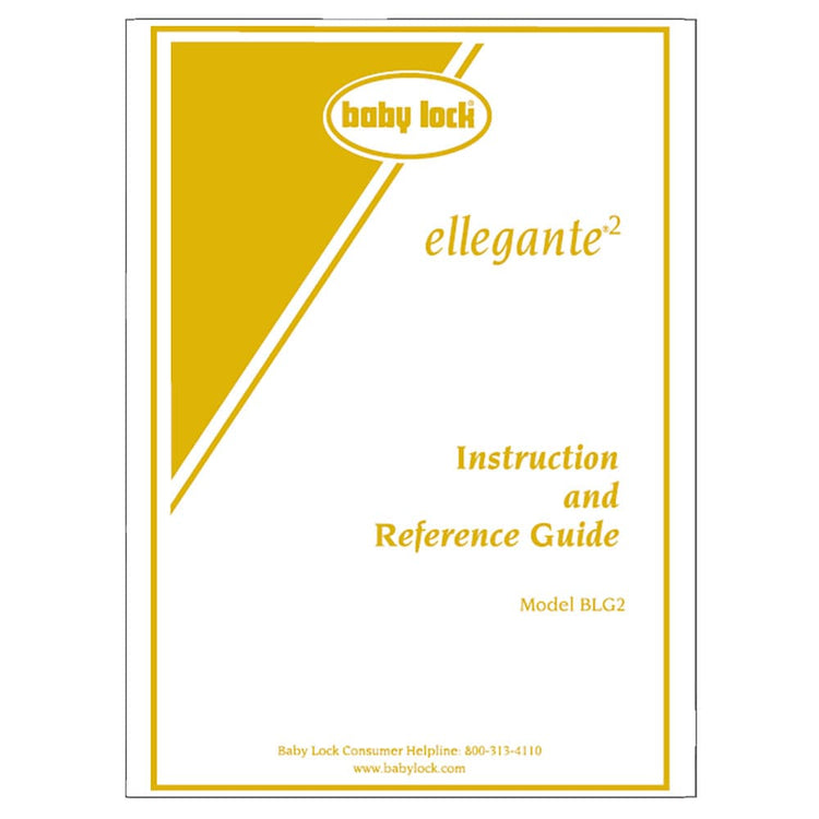 Babylock Ellegante 2 BLG2 Instruction Manual image # 122000