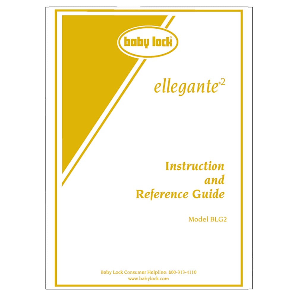 Babylock Ellegante 2 BLG2 Instruction Manual image # 122000