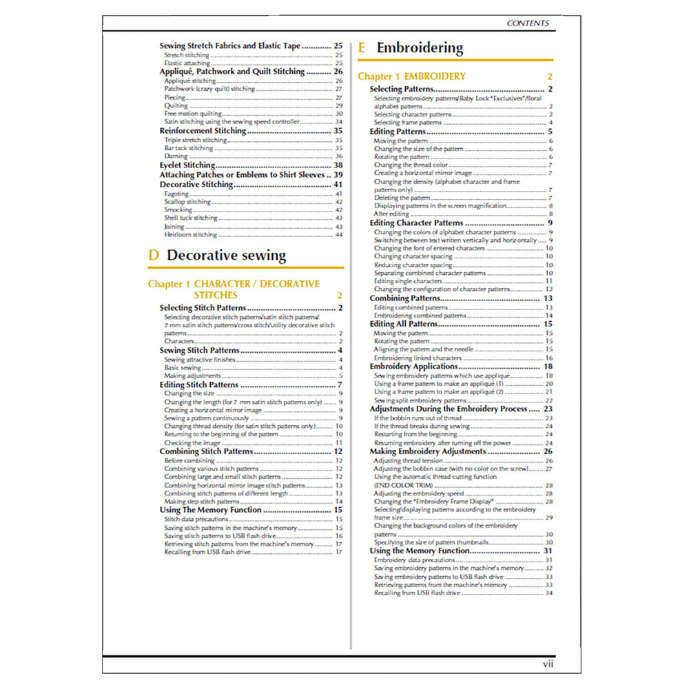 Instruction Manual, Babylock BLMAV Aventura image # 122055