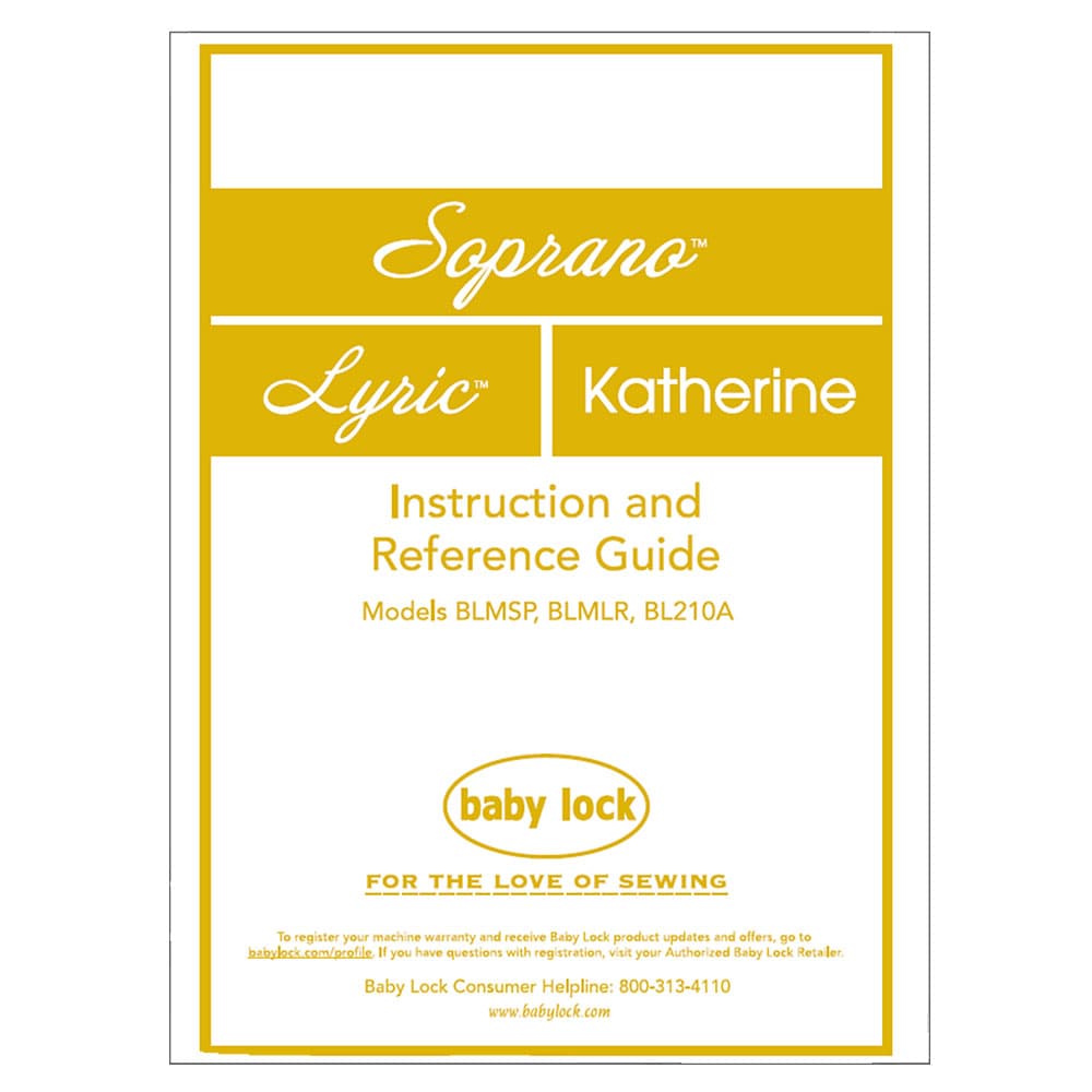 Babylock BLMSP Soprano Instruction Manual image # 122102
