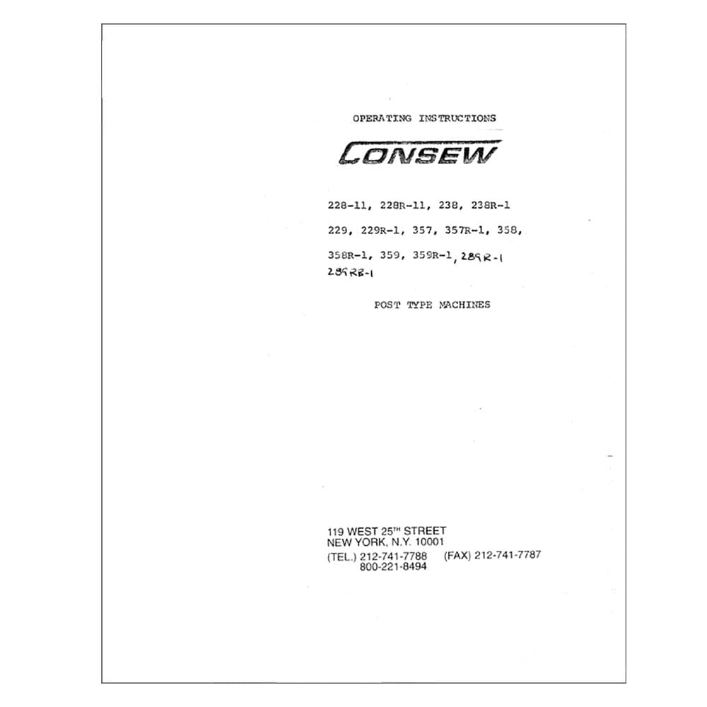 Consew 358R-1 Instruction Manual image # 118904
