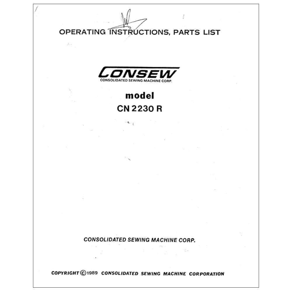 Consew CN2230-R Instruction Manual image # 119864