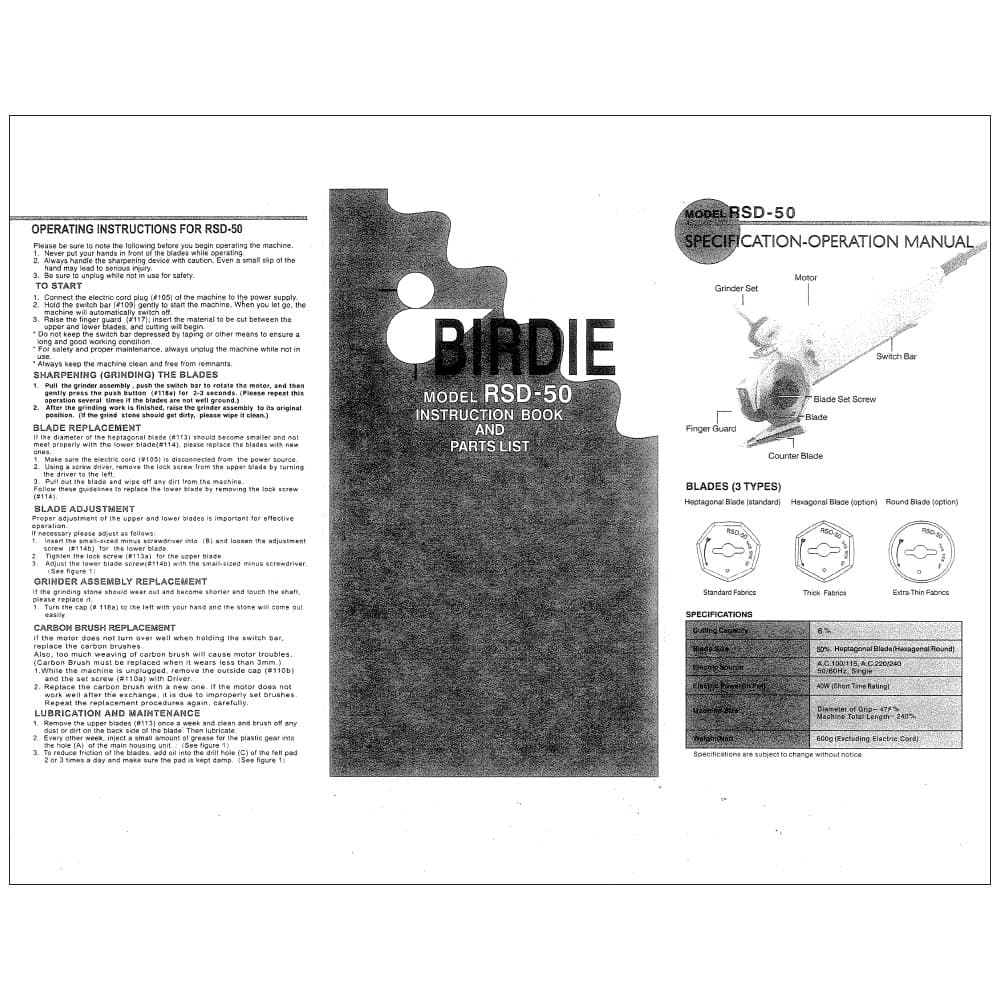 Consew RSD-50 Instruction Manual image # 119452