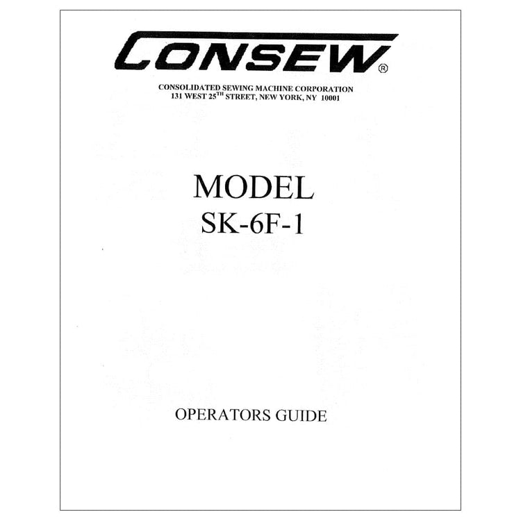 Consew SK-6F-1 Instruction Manual image # 119446
