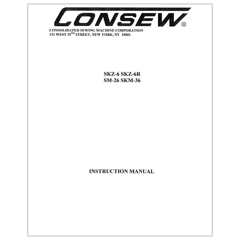 Consew SKZ-6R Instruction Manual image # 119439
