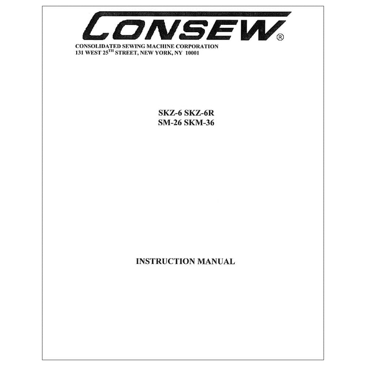 Consew SKZ-6R Instruction Manual image # 119439