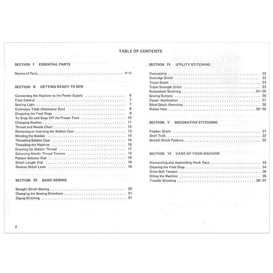 Elna 1010 Instruction Manual