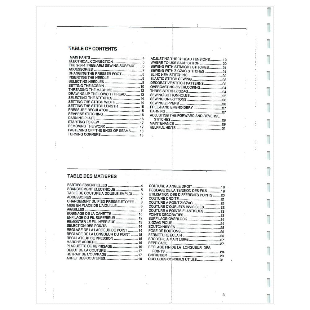 Elna 1600 Instruction Manual image # 119074