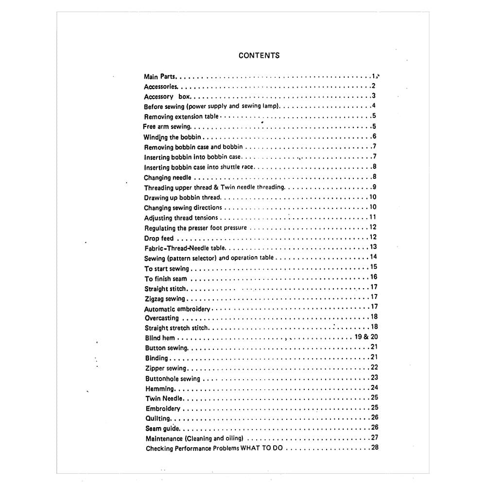 Elna 250 Instruction Manual image # 119140