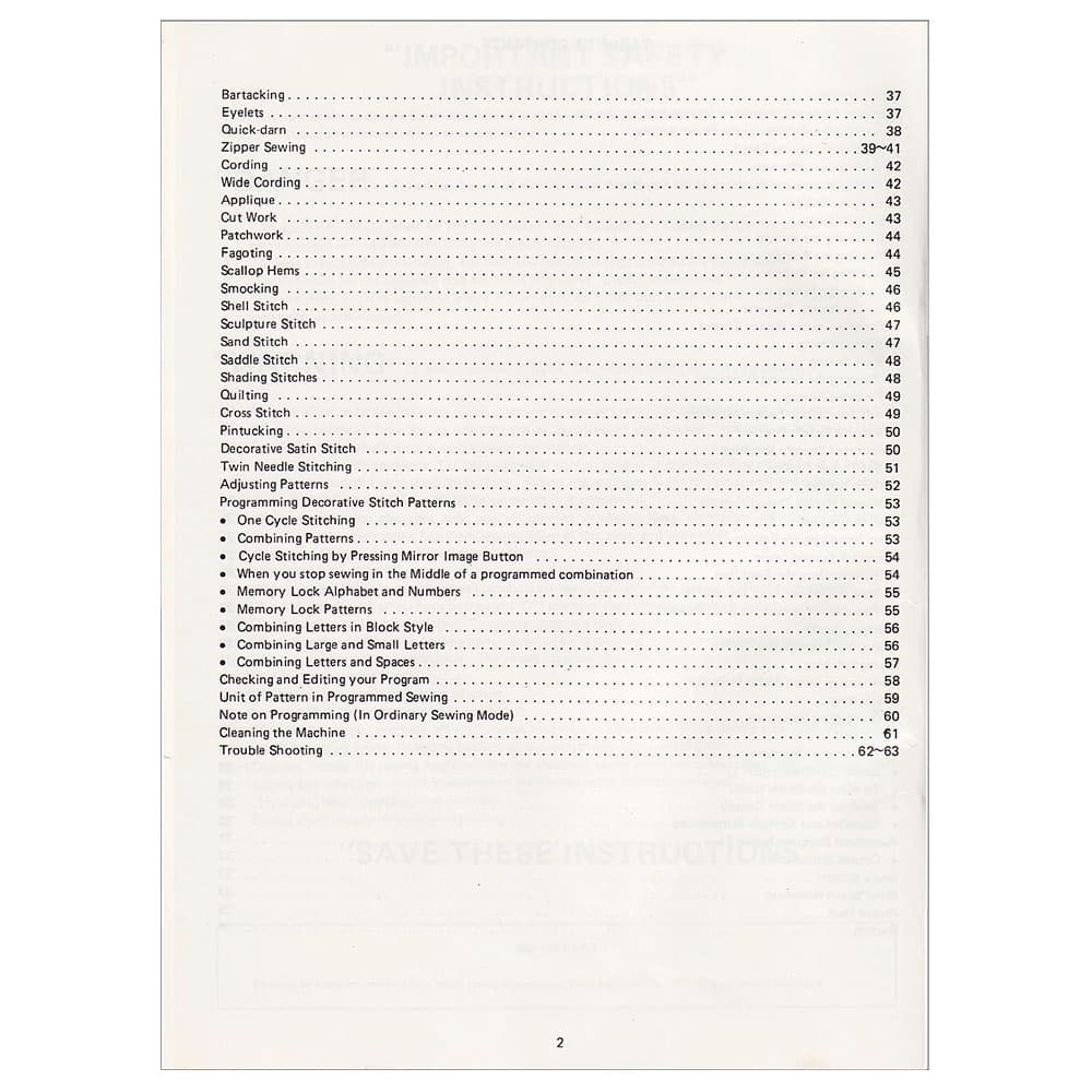 Elna 6004 Instruction Manual image # 119272