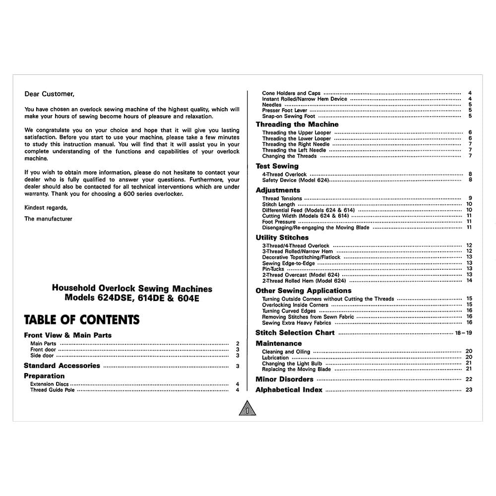 Elna 604E Instruction Manual image # 119507