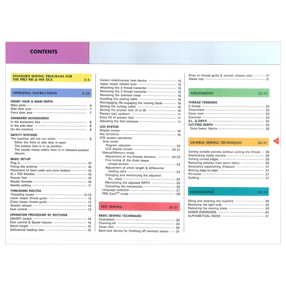 Elna 904DCX Serger Instruction Manual image # 119777