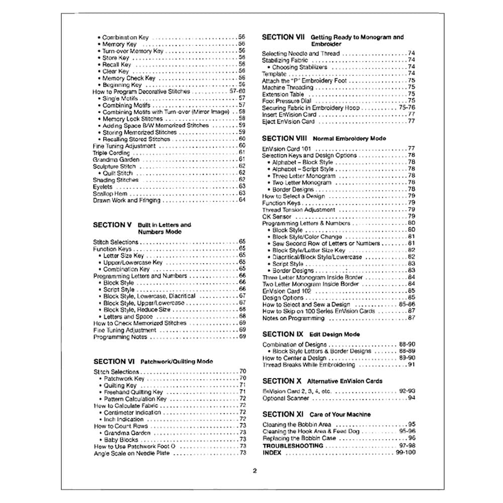 Elna CE20 EnVision Instruction Manual image # 119354