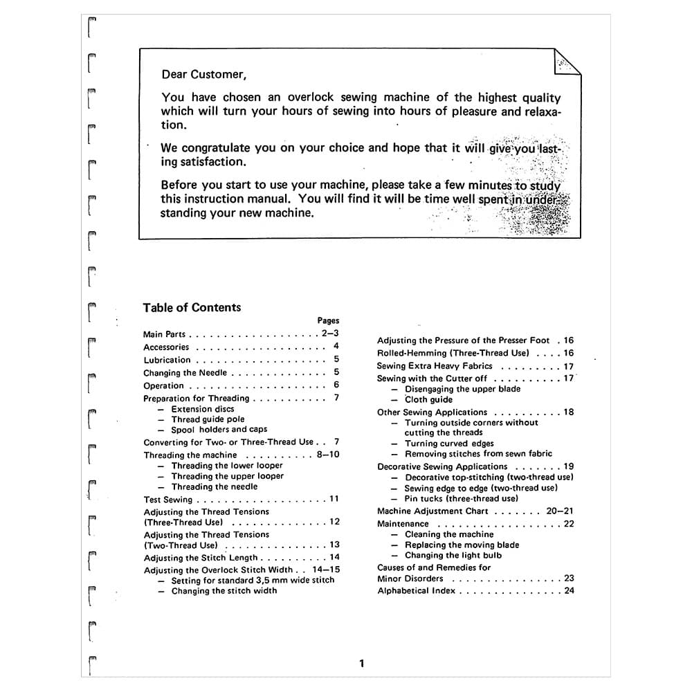 Elna L1 Serger Instruction Manual image # 119383