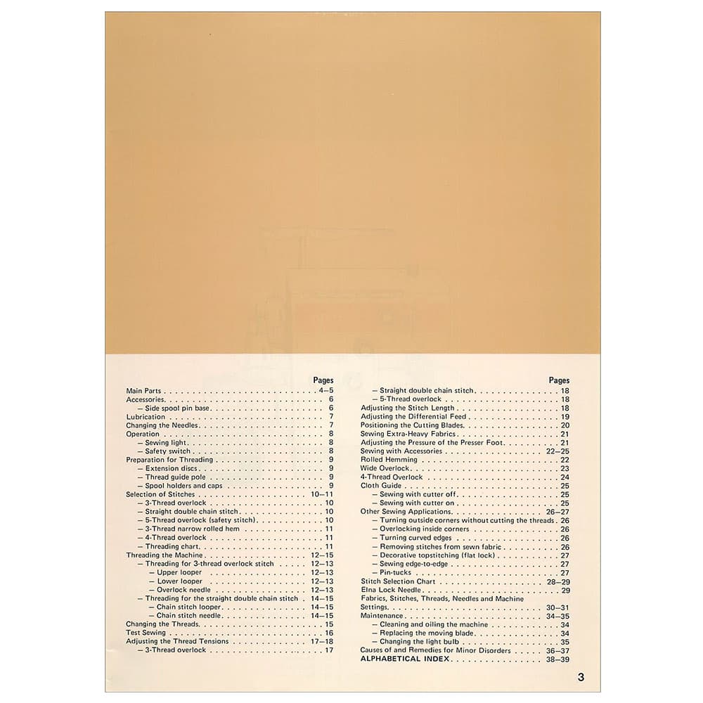 Elna L5D Serger Instruction Manual image # 119405