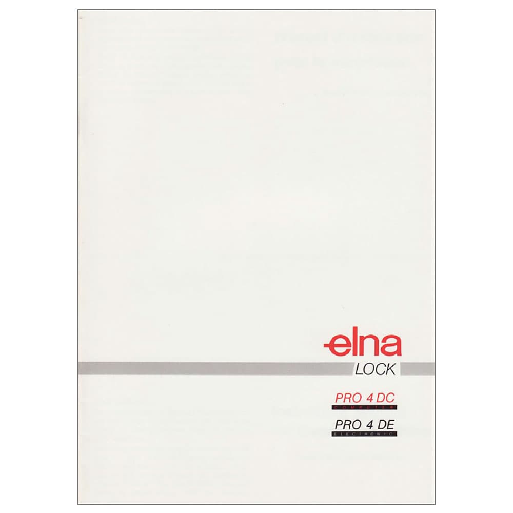 Elna PRO4DC Instruction Manual image # 119808