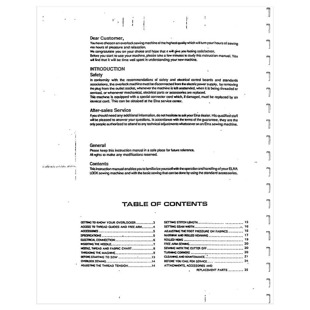 Elna T33 Instruction Manual image # 119795