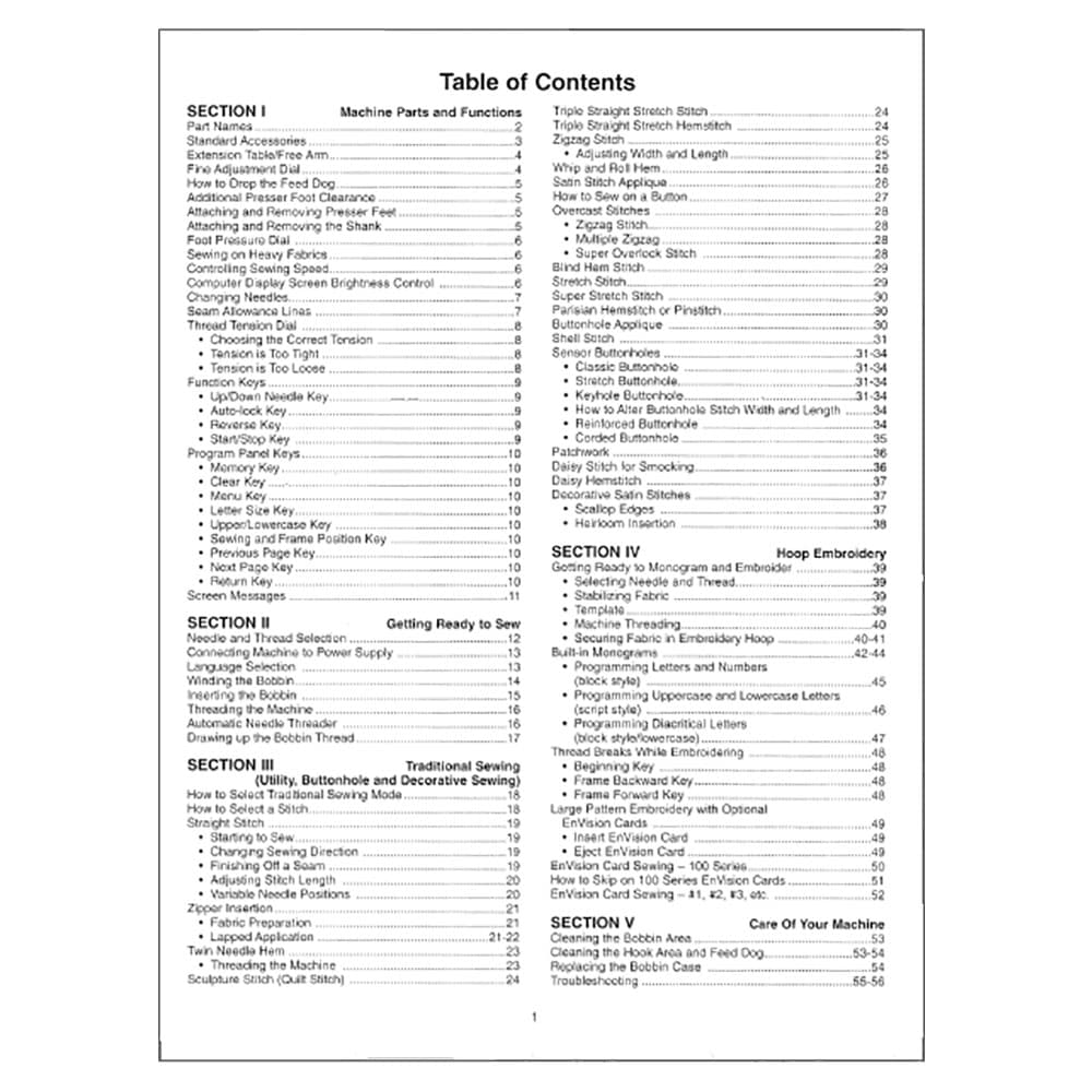 Elna 8006 EnVision Instruction Manual image # 119347