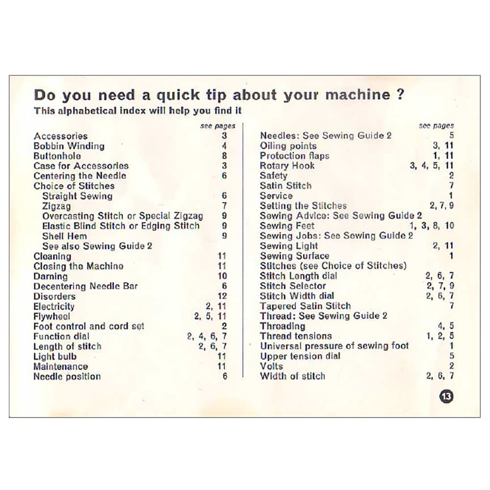 Elna 24 Lotus Series Instruction Manual image # 119448