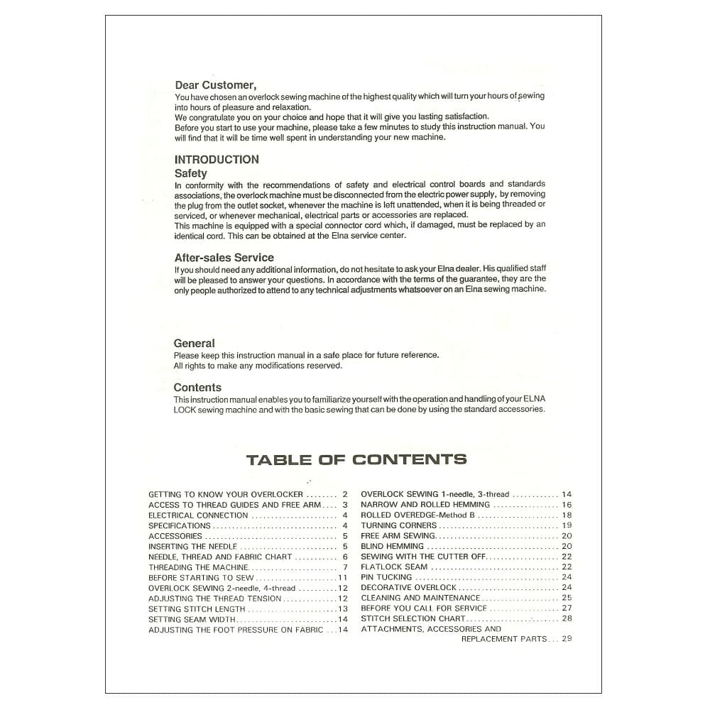 Elna T34D Instruction Manual image # 120455