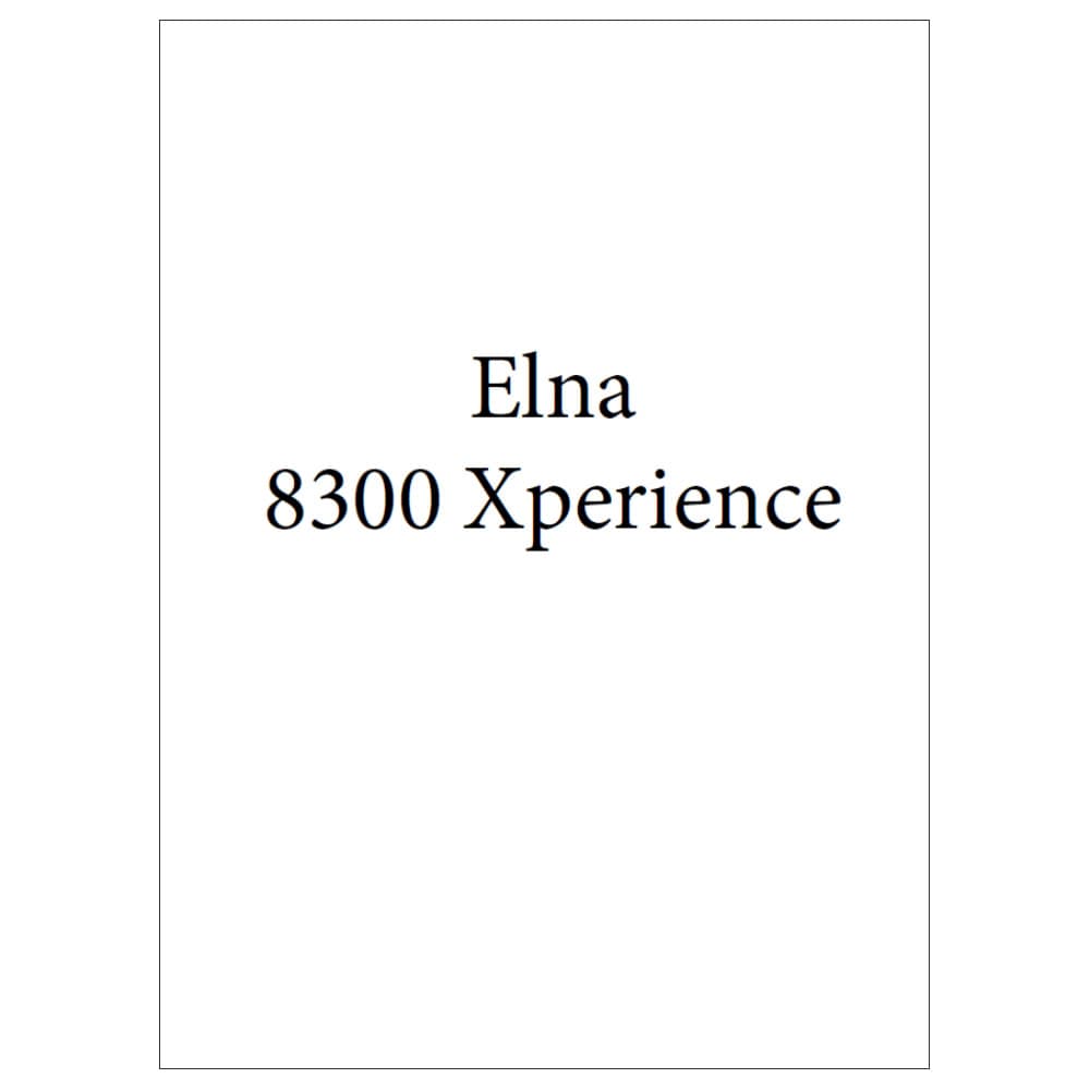 Elna 8300 Instruction Manual image # 119319