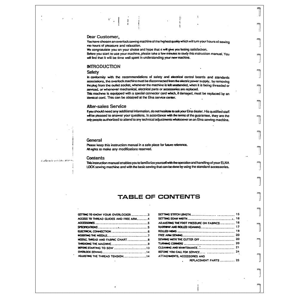 Elna T3 Instruction Manual image # 119312