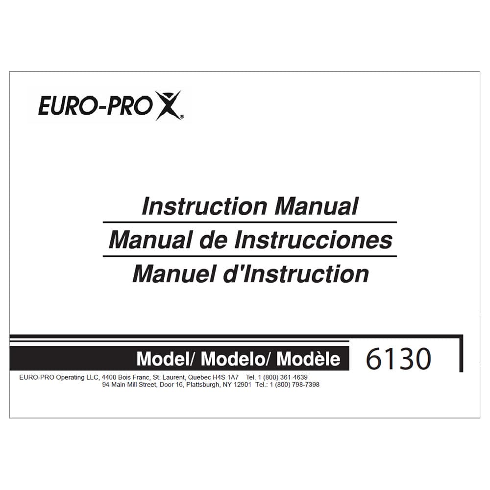 Euro Pro Shark 6130 Instruction Manual image # 119810