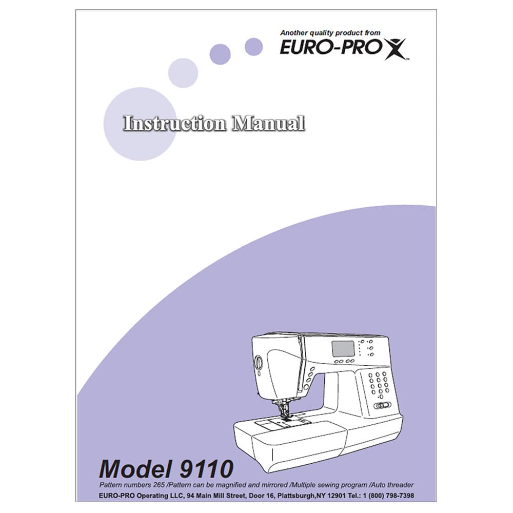 Euro Pro 9110 Instruction Manual image # 119837