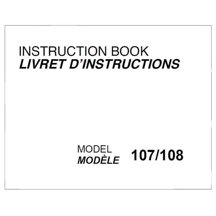 Janome 107 Instruction Manual image # 120510