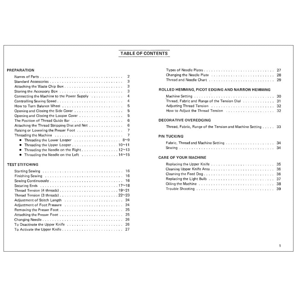 Janome 234 Instruction Manual image # 119040