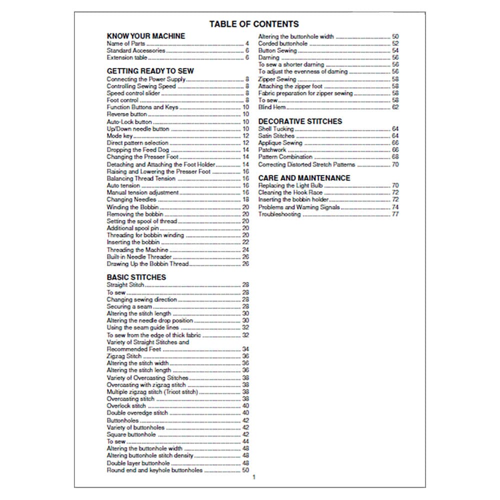 Janome 3022 Instruction Manual image # 119985