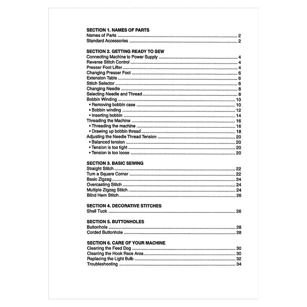 Janome 3125 Instruction Manual image # 119925
